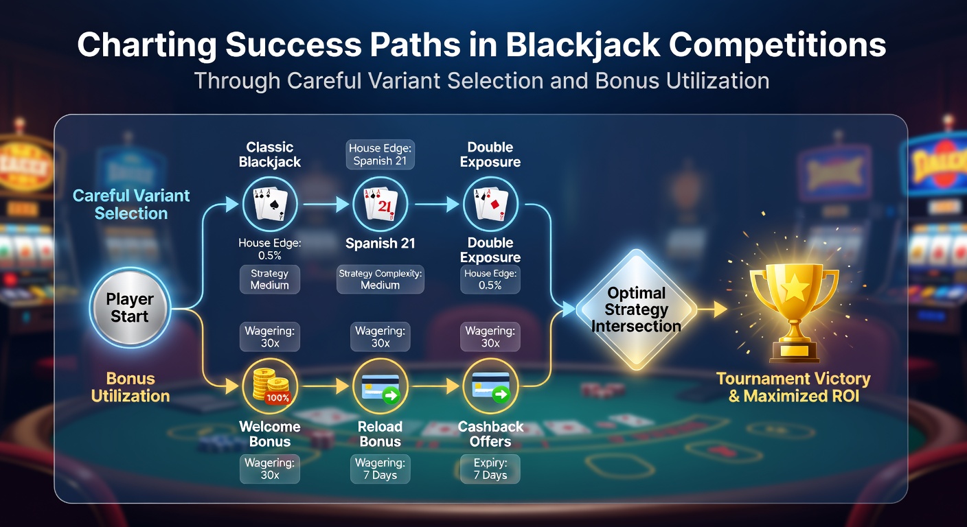 Blackjack tournament players reviewing game variant rules at a competition table