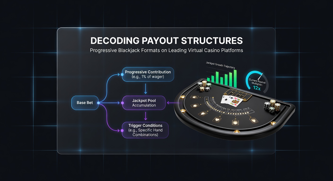 Progressive blackjack interface showing jackpot meter and side bet options on a virtual casino platform