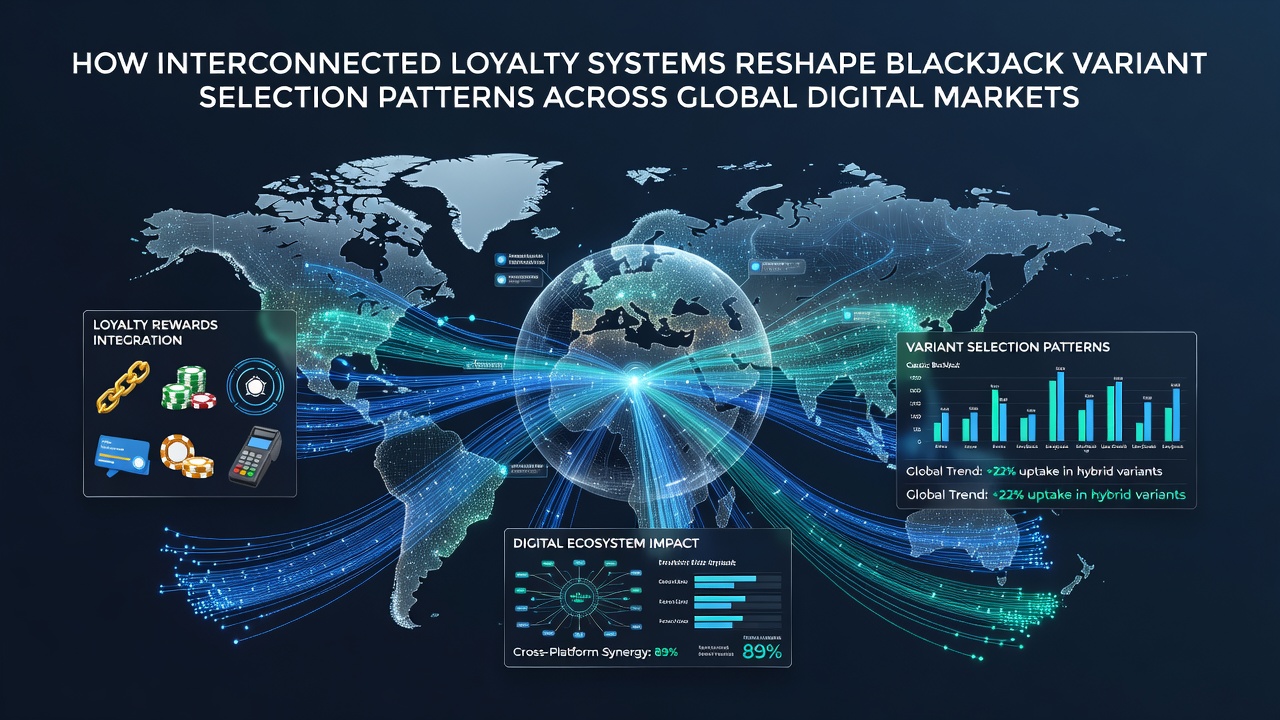Analytics dashboard showing player migration between blackjack variants driven by loyalty interconnections