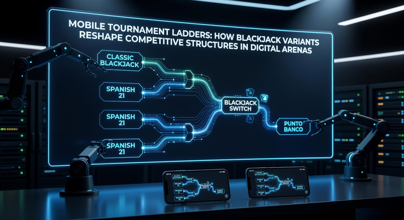 Players engaging with variant-specific blackjack tournament brackets on mobile devices